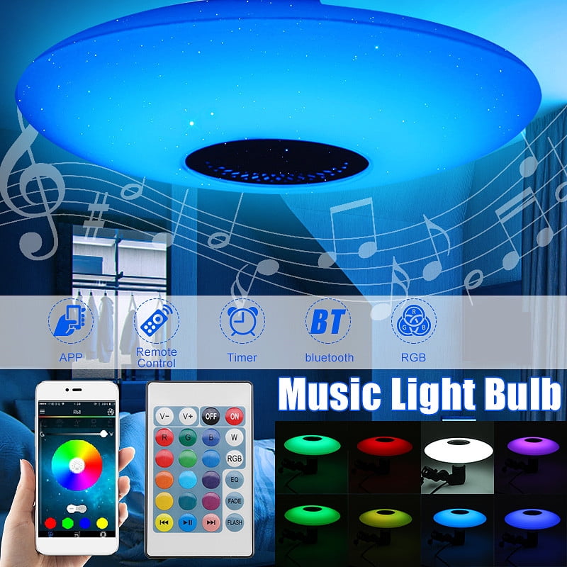 30W LED Timing Full Color Bedroom Ceiling Light RGB bluetooth Music