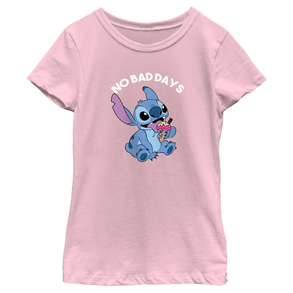Girl's Lilo & Stitch No Bad Days Graphic Tee Light Pink X Small