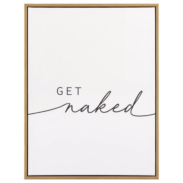 Bouclair Art Encadré « Get Naked » Blanc