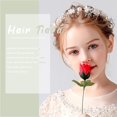 thumbnail image 3 of Pedazo de pelo de boda Diadema de perlas doradas Nupcial Babys Breath Crystal Hair Vine para princesa Flower Girls y dama de honor Sincero Hogar, 3 of 4