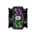 thumbnail image 6 of Cooler Master MasterAir MA410M Addressable RGB CPU Air Cooler w/ Independently LEDs, 4 Continuous Direct Contact 2.0 Heatpipes, Aluminum Fins, Push-Pull, Dual MF120R 120mm Fans, AMD Ryzen/Intel1151, 6 of 11