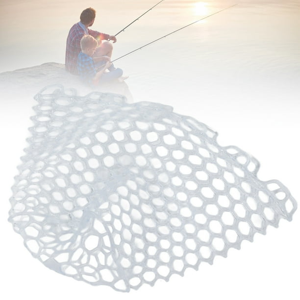 Rubber Replacement Net, Clear Rubber Replacement Mesh Bag Fly Fishing Net  21cm/8.3 Depth for Fly Fishing Landing Net