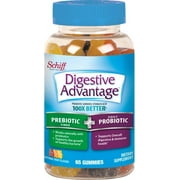 Digestive Advantage Prebiotic Fiber Plus Daily Probiotic Gummies, Natural Fruit Flavors - 65 Gummies