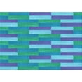 thumbnail image 1 of Ahgly Company Indoor Rectangle Patterned Bright Turquoise Blue Area Rugs, 6' x 9', 1 of 6