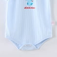 thumbnail image 5 of KPOPLK Summer Newborn Infant Boy Outfit Mamas Baby Boy Clothes Boy Oversized Romper Shirts Short Sleeve Onesie Size 0-3 Months,Sky Blue, 5 of 5