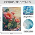 thumbnail image 3 of Diamond Art Kit for Adults, Cactus Blooms Sunset Watercolors Diamond Painting for Adults Beginners, DIY Diamond Art Painting Kits, 5D Diamond Painting Crafts for Home Decor 12x16 Frameless, 3 of 7