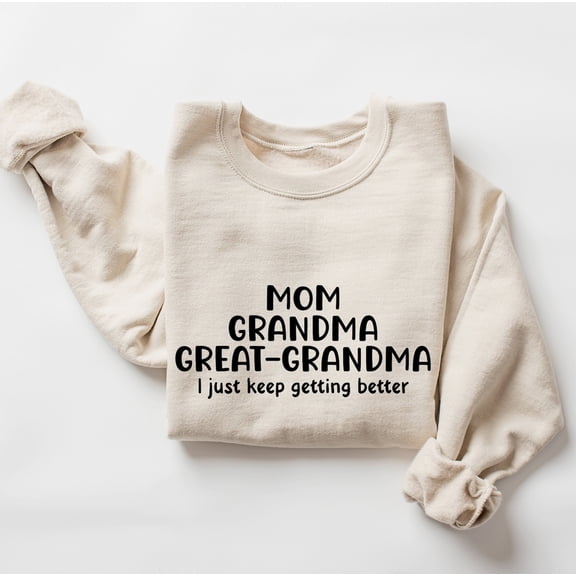 Velto Mom Grandma Great Grandma Sweatshirt, Mom Shirt, Grandma Shirt, gifts for grandma, Pregnancy Announcement Sweatshirt, Mother's Day Shirt All Size S-3XL