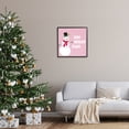 thumbnail image 3 of Stupell Industries Oh What Fun Pink Snowman Holiday Painting Black Framed Art Print Wall Art, 24 x 24, 3 of 9