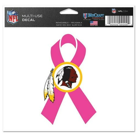 Washington Redskins Official NFL 4 inch x 6 inch Car Window Cling Decal by Wincraft