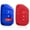 red and blue, variant on 2pcs Dobrev 3 Buttons Flip Silicone Case Protector Key Fob Cover Smart Car Remote Holder Fit for 2018 2019 2020 Jeep Wrangler JL L Gladiator JT 68292942AA Keyless Entry Remote Key (blue and purple)