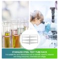 thumbnail image 3 of CIMAXIC Stainless Steel Test Tube Rack with 25 Holes for Holding Tubes in Laboratories Silver,5.91"X5.71"X4.33", 3 of 5