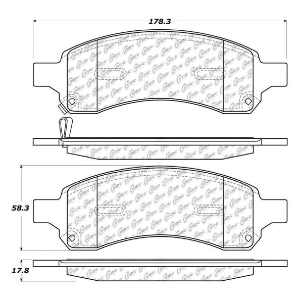 Stirling Both Left and Right Semi Metallic Brake Pads with 2 Years Manufacturer Warranty 2014 For Nissan Murano Front Set
