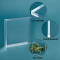 thumbnail image 3 of Square Clear Polished Acrylic Display Base Transparent Cube Pedestal Jewelry Ring Display Stands Photography Props Background for Showing Collectibles Jewelry Cosmetics Garage Kit 3.15 Inch for DIY, 3 of 9