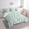 thumbnail image 2 of Erosebridal Natural Botanical Leaves 7-Piece Bedding Comforter Set,Beige Green King Bedding Sets For Teens,Reversible, 2 of 7