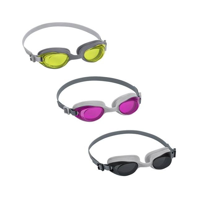 Goggles Para Adulto Natación Ajustables 14 Años Gris Bestway Paquete 3 Piezas Plástico De Alta Resistencia