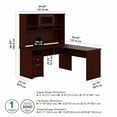 thumbnail image 6 of Scranton & Co 60" Contemporary Engineered Wood Desk with Hutch/Drawers in Cherry, 6 of 6