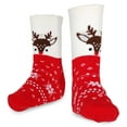 thumbnail image 4 of Christmas Fun Novelty Socks for Little Kids Girls Boys Toddlers Cotton Crew Socks 3-Pair (3-5 Years, Santa-Deer-Snowflake), 4 of 8