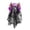 Purple, variant on UNLLLL Halloween Large Rose Headband with Sheer Overlay, Gothic Bride Hair Accessory, Fancy Dress Costume Prop, for Themed Parties and Events (Orange)