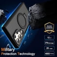 thumbnail image 3 of for Samsung Galaxy S24 Ultra Case with [3 in 1] Magnetic-Ring-Stand & Military-Grade Drop Protection Translucent Matte Case for Women Men, Support Wireless Charging, Black, 3 of 14