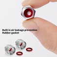 thumbnail image 4 of Tire Valves Stem Caps Metal with Rubber Seal Dust Proof Tire Valves Caps Easy Install Valves Caps for General Vehicles, 4 of 8