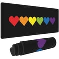 thumbnail image 2 of LGBT Rainbow Gay Pride Gaming Mouse Pad Pride Large Mouse Pad (31.5x11.8 Inch) Non-Slip Rubber Base Large Desk Mat Desk Protector for Home Office Gaming Work, 2 of 6