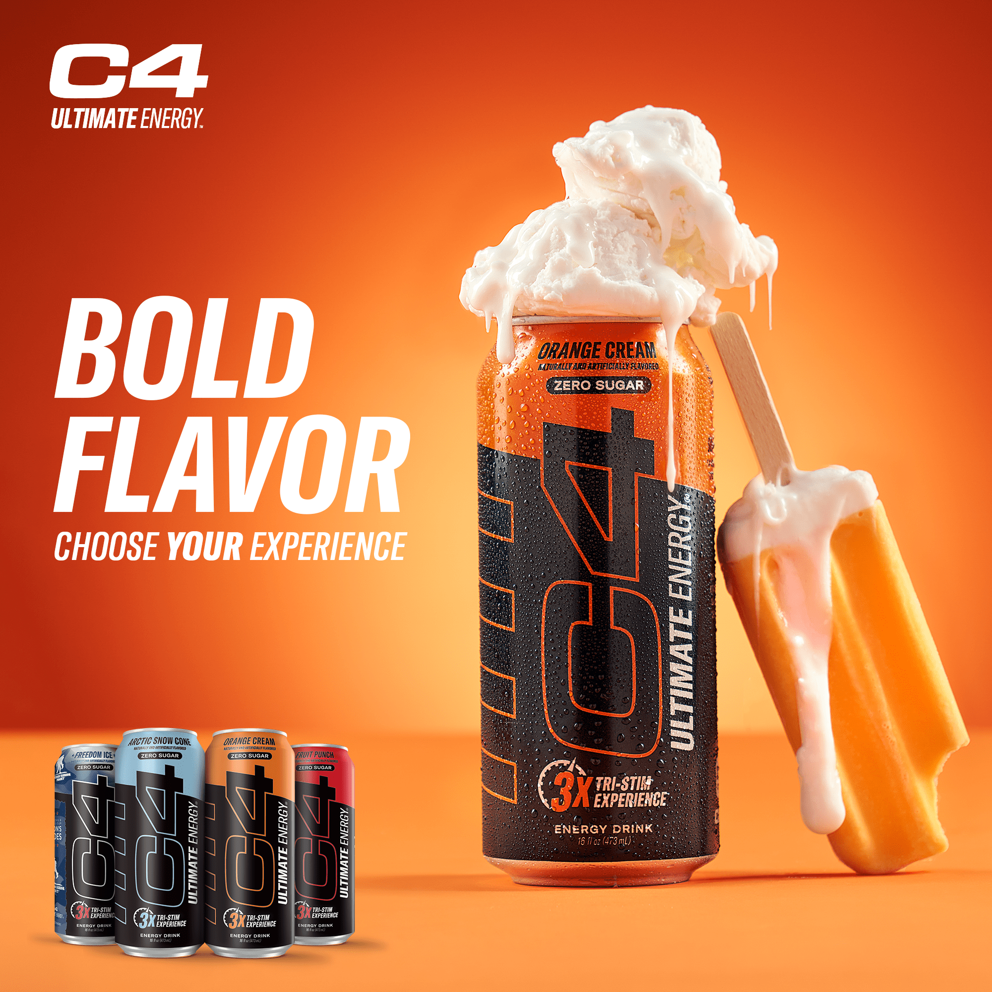 C4 Ultimate Energy Drink, Variety Pack Flavor, Zero Sugar, Carbonated, 16 oz can (12 Pack)