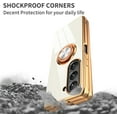 thumbnail image 4 of Compatible for Samsung Galaxy Z Fold 5 Case with Ring Holder Kickstand [with Magnetic] Soft TPU Shockproof Electroplated Protective Phone Case for Galaxy Z Fold 5 White, 4 of 12