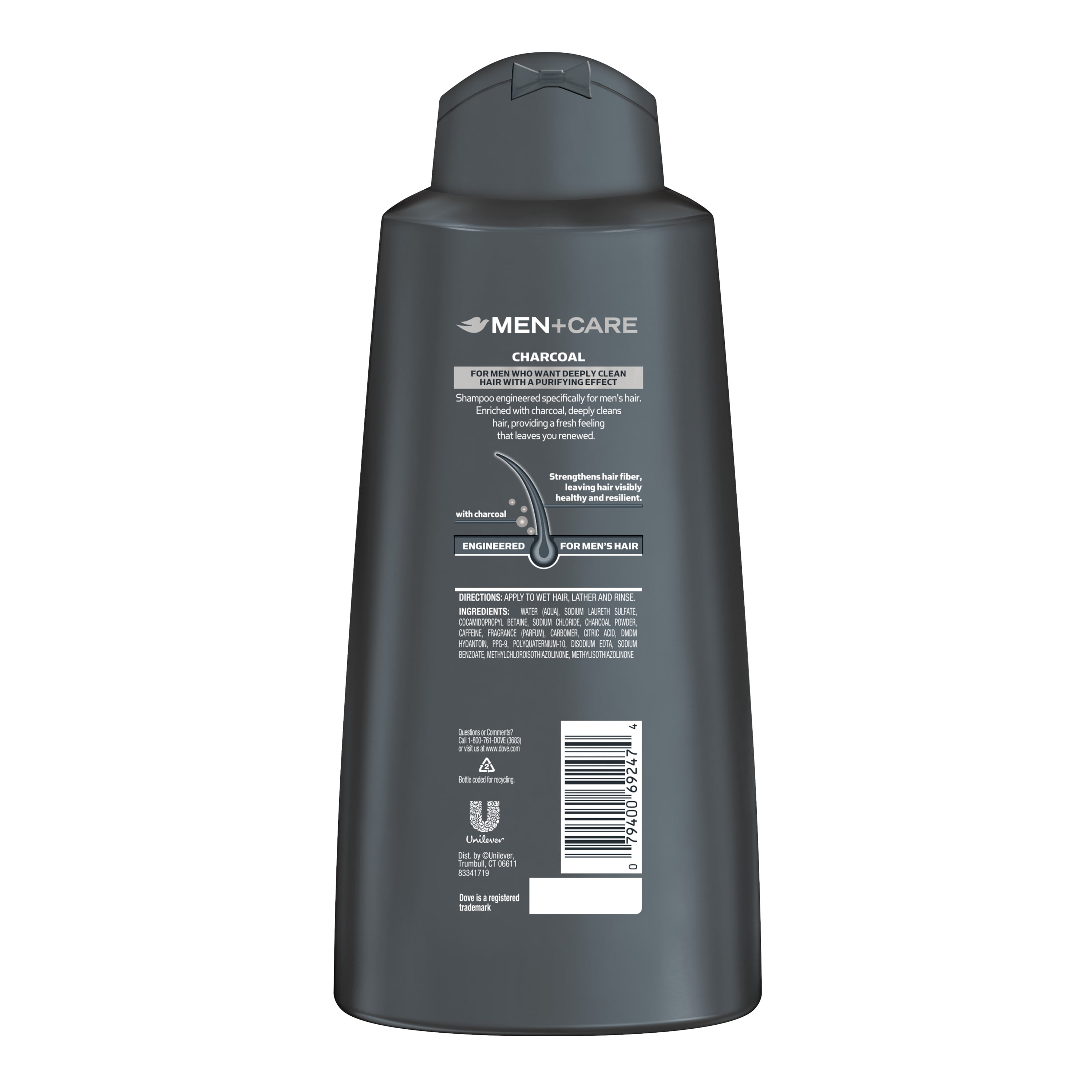 Dove Men+Care Shampoo Charcoal 25.4 oz
