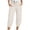 Beige #723, variant on Bovemsi Capri Pants For Women Linen Wide Leg Pants Casual Loose High Waist Beach Haren Pockets Hiking Pants