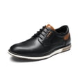 thumbnail image 1 of Zapatos casuales de vestir para hombre Bruno Marc negros con cordones, 1 of 9