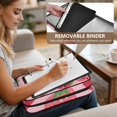 thumbnail image 5 of Haosy Accordion File Organizer Zipper Binder 500 Sheet 6-Tab Expanding File Folder Multi-Pocket 1.2 Inch 3 Ring Lovely Strawberry, 5 of 7