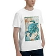 thumbnail image 2 of Bingfone Watercolor Sea Turtle Men'S Loose Fit Short-Sleeve Pocket T-Shirt, 2 of 7