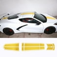 thumbnail image 4 of TINKI Full Body Race Stripes Compatible with Chevrolet Corvette C8 2020-2023, Front Bonnet Rear Trunk Stripes Decal Stickers, Auto Racing Body Stripe Decal, 4 of 11