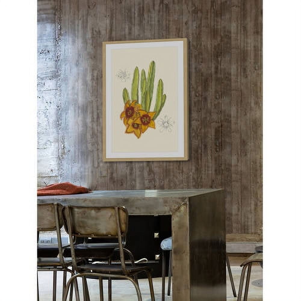 Marmont Hill "Flowering Cactus III" Framed Painting Print
