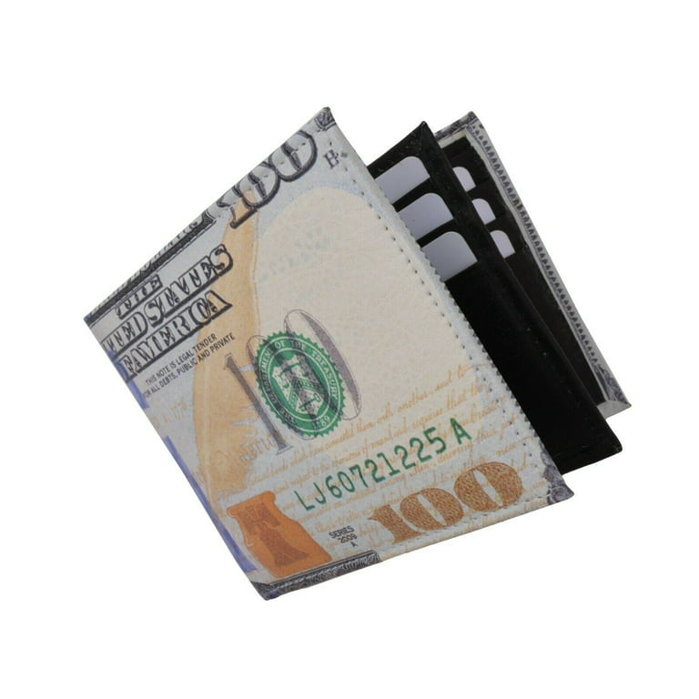New Men's Us Dollar Bill Money Bifold Wallet Card Photo Holder Wallet  Handbag Purse Us 100 Dollar Bill Leather - Temu