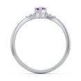 thumbnail image 4 of Bague en Forme de Cœur avec Accents d'Épaule - Améthyste (Février), 4 of 4
