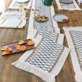 thumbnail image 3 of XINQIHANG Boho Table Runner 70 Inches Long Kitchen Dining Macrame Rustic Table Decoration for Home Party Décor Farmhouse Table Runner with Tassels Black,12*70 Inches, 3 of 7
