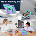 thumbnail image 3 of Case for iPad Air 11 inch (M3/M2-2025/2024), Air 5th Generation 2022/4th Gen 2020 10.9 inch, Protetive Cover with Stand, Pencil Holder Light Purple Mint Green, 3 of 6