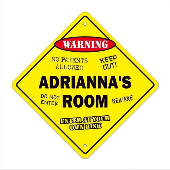 12 in. Adriannas Crossing Zone Xing Room Sign