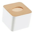 thumbnail image 4 of Paper Towel Dispenser, Wood Paper Towel Dispenser With Tissue Box Cover, Square Extraction Dispenser Modern Style Paper Towel Holder for Bathroom, Kitchen, Home, Office, 4 of 6
