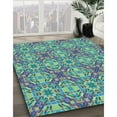 thumbnail image 3 of Ahgly Tapis Rond Lavable en Machine Intérieur Transitionnel Vert Algue, 3 Pieds Rond, 3 of 7