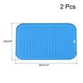thumbnail image 2 of Unique Bargains Silicone Dish Drying Mat Set, 2 Pcs 12' x 9' Under Sink Drain Pad Suitable for Kitchen Counter, Drawer - Blue, 2 of 5