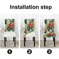 thumbnail image 3 of Bright Floral Chair Covers Set of 4 Summer Colorful Seamless Pattern with Tropical Plants and Hibiscus Flow Dining Chair Protector Cover Seat Slipcover for Hotel, 3 of 4