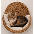 thumbnail image 2 of Handwoven Cat Beds, Rustic Hand‑Braided Wall Cat Perch Decorative Pet Bed for Home Interior, 2 of 6