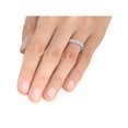 thumbnail image 4 of 1/2ct Diamond Princess Cut Channel Set Wedding Ring 10k White Gold, 4 of 4