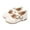 Beige, variant on Otqutp Girl's Ballet Flat Kids Mary Jane Flower Dress Shoes for Wedding Party Girls Cute Flat Princess Shoes with Crossing Strap