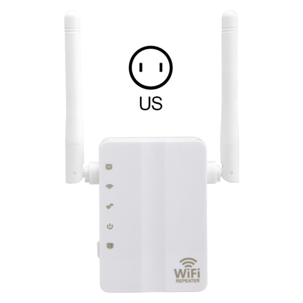 Repetidor Wifi Inalámbrico De 2,4G, Amplificador De Señal De 300Mbps, Antenas Duales, Extensor De Rango Wifi, Enrutador De Puerto Wlan Lan Yuarrent EL012268-00