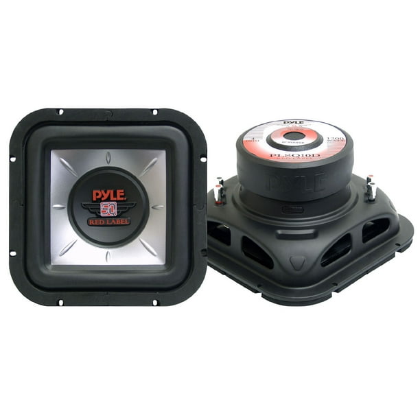 PYLE PLSQ10D 10Inch 1,200Watt Square DVC Subwoofer