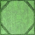 thumbnail image 1 of Ahgly Company Indoor Square Oriental Green Industrial Area Rugs, 4' Square, 1 of 4