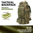 thumbnail image 2 of Mochila de Senderismo y Camping HongXingHai 100L Impermeable Verde Ruina, 2 of 7